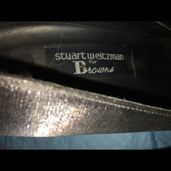 Stuart Weizmann  Metallic Silver Lame Heels - Picture 3 of 4